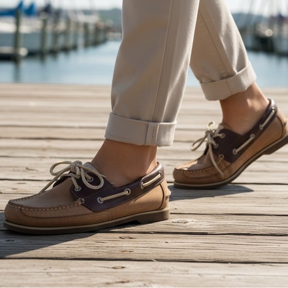 Sperry Two-Tone Brown Boat Shoes - Picture 2 of 4